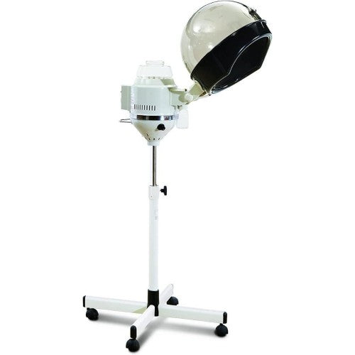 La Perla Tech, Professional Hair Steamer with Rolling Stand, Adjustable Height, Salon Equipment, White
