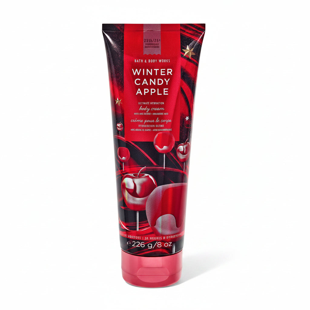BATH AND BODY WORKS WINTER CANDY APPLE BODY CREAM 226G
