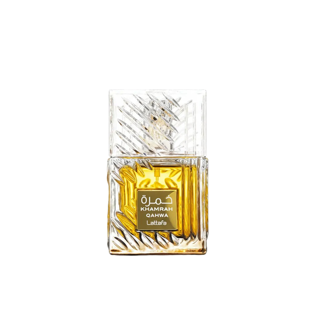 Perfume bottle with intricate design on a white background