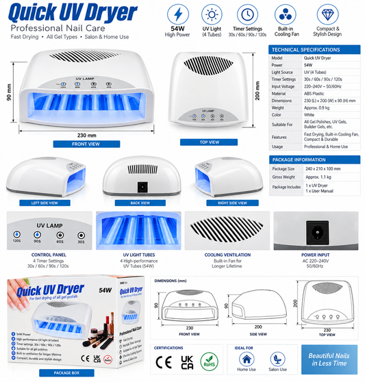 Professional Nail Dryer UV/LED Nail Lamp for Gel Polish