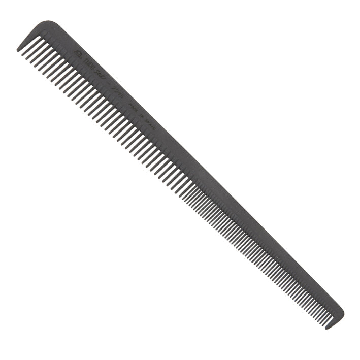 Saw chain with measurement scale on a white background
