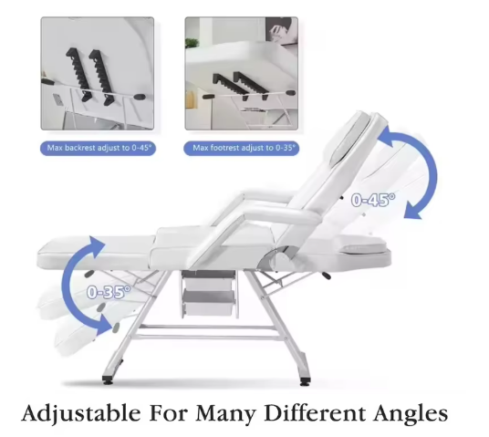 La Perla Tech Professional Facial Bed with Stool Adjustable Beauty Treatment Bed