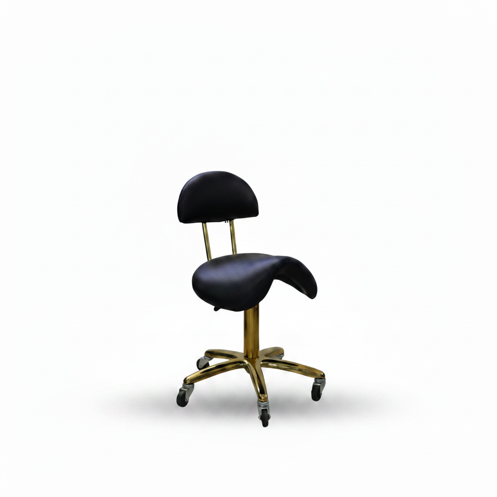 La Perla Tech Professional Swivel Rolling Stool Chair with Wheels D-15