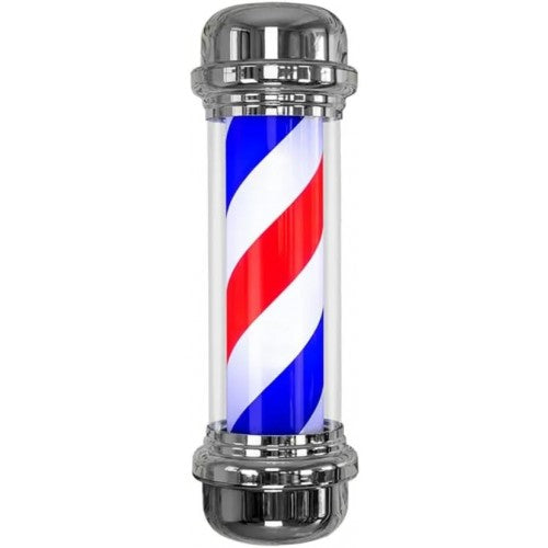 La Perla Tech, Barber Pole Light Outdoor Barber Pole Light Rotating & Illuminated Hair Salon Sign Large Retro Style Waterproof Wall-Mounted Lamp Led Red White Blue Stripes
