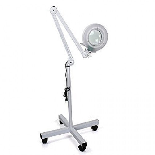 La Perla Tech, Magnifying Lamp 5 Diopter Rolling Floor Stand Adjustable Mag High