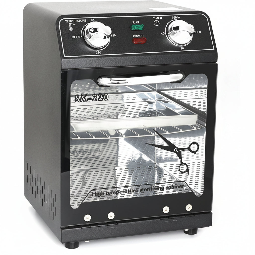 Professional Sterilizing Cabinet with Adjustable Heat Settings & Glass Door