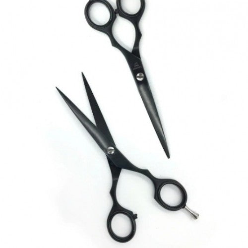 La Perla Tech, Jully France Matte Black Hair Scissors ? Professional Stainless Steel Barber Shears