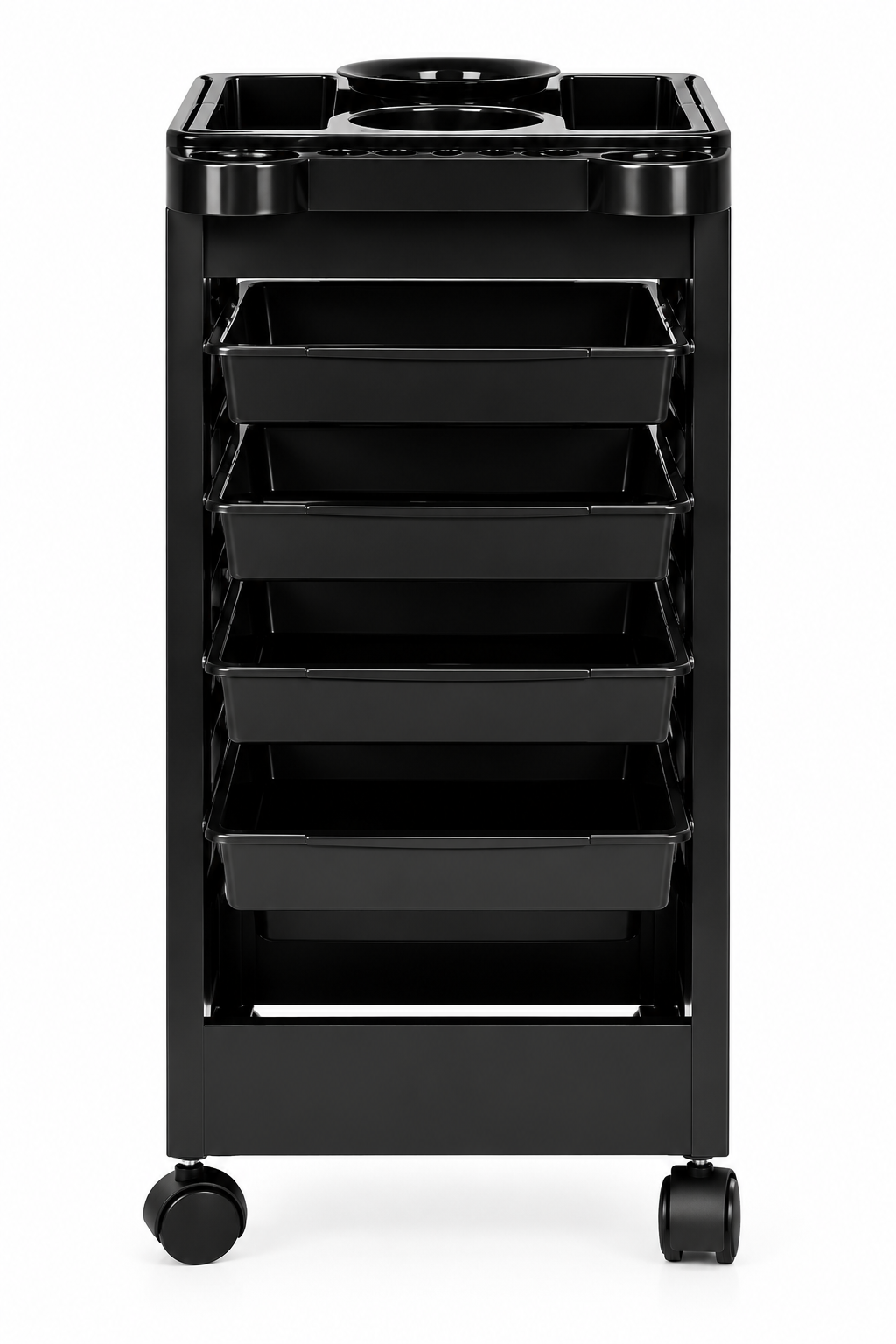 5- Drawer Black Salon-Barber Hairdressing Storage Trolley