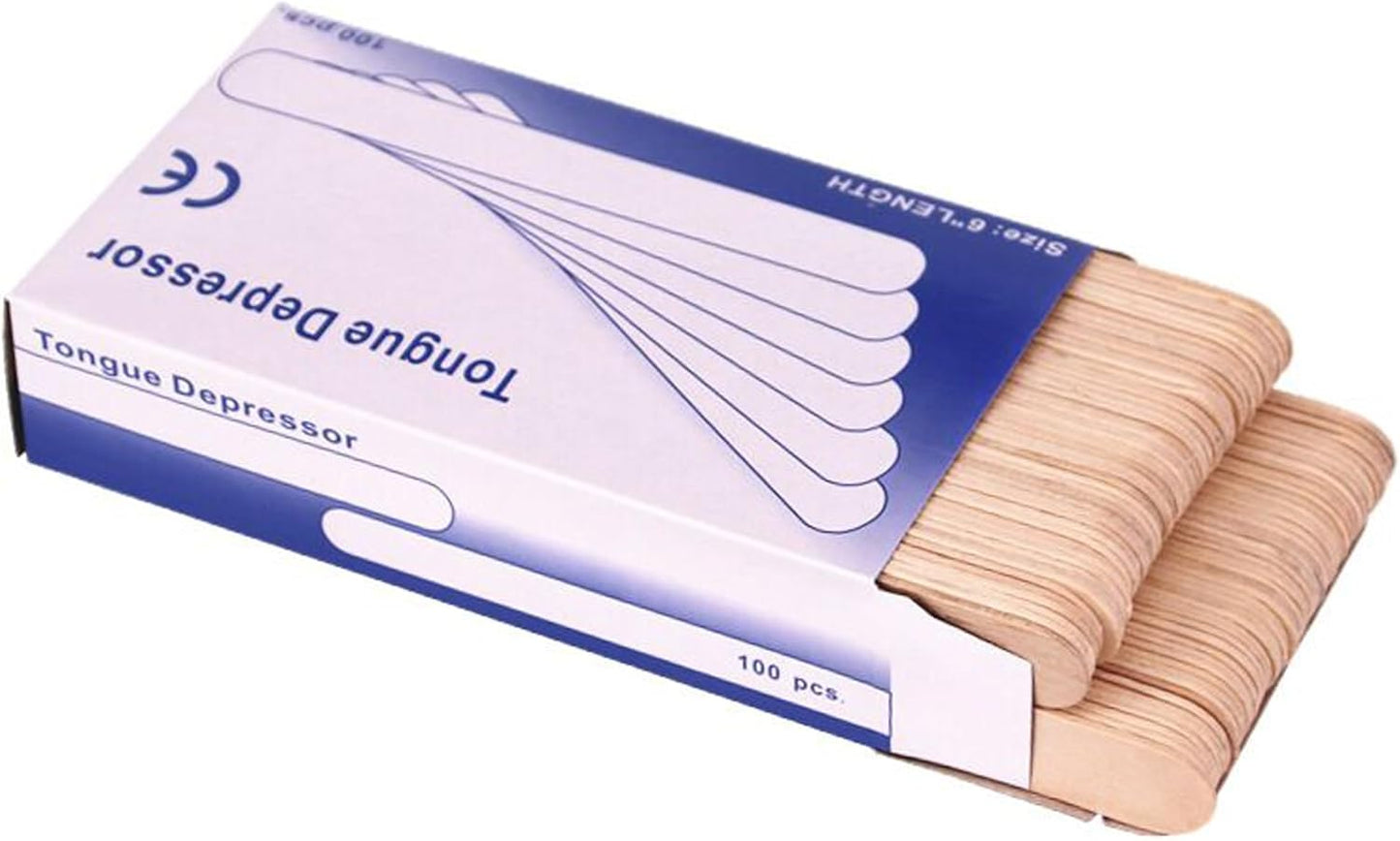 Wooden Waxing Sticks 6-Inch-100 Pieces