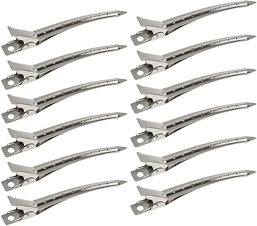 Duck Bill Clips, Rustproof Metal Alligator Hair Clips (6pcs)