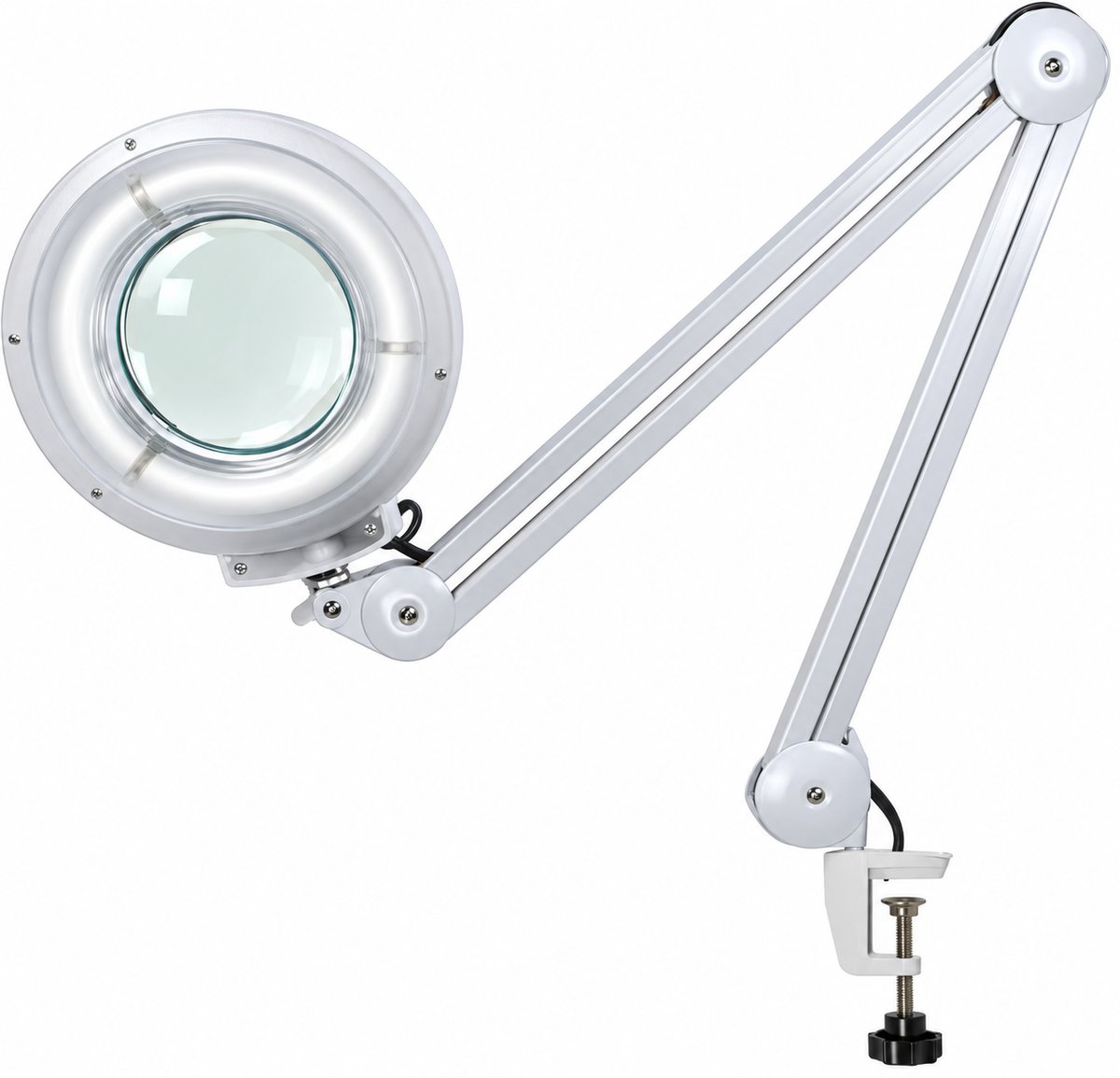 Professional LED Magnifying Lamp with Touch Screen Control & USB Connection – Adjustable Clamp Arm for Salon, Spa & Beauty Use