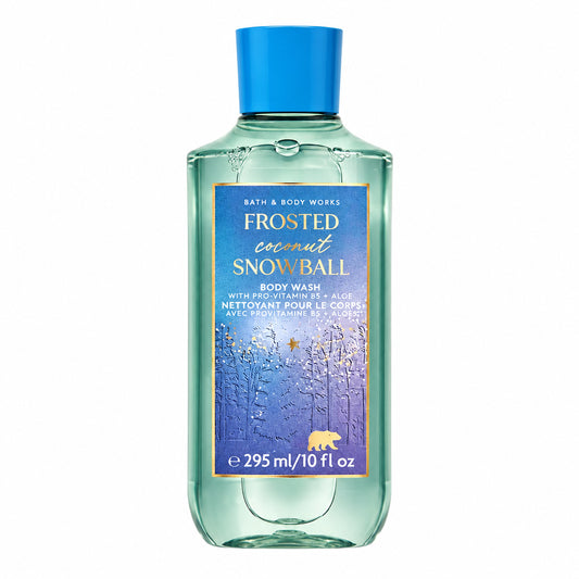 Bath & Body Works Frosted Snowball body wash bottle on a white background