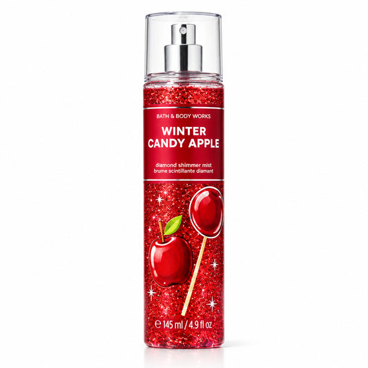 Bath & Body Works Winter Candy Apple shower gel bottle on a white background