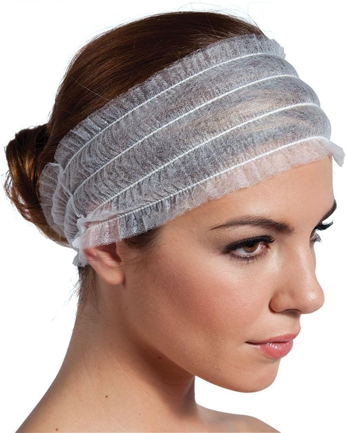 Disposable Headband Cosmetic Hair Band Women's Spa Headband Non-Woven Hair Band Elastic 100 pics
