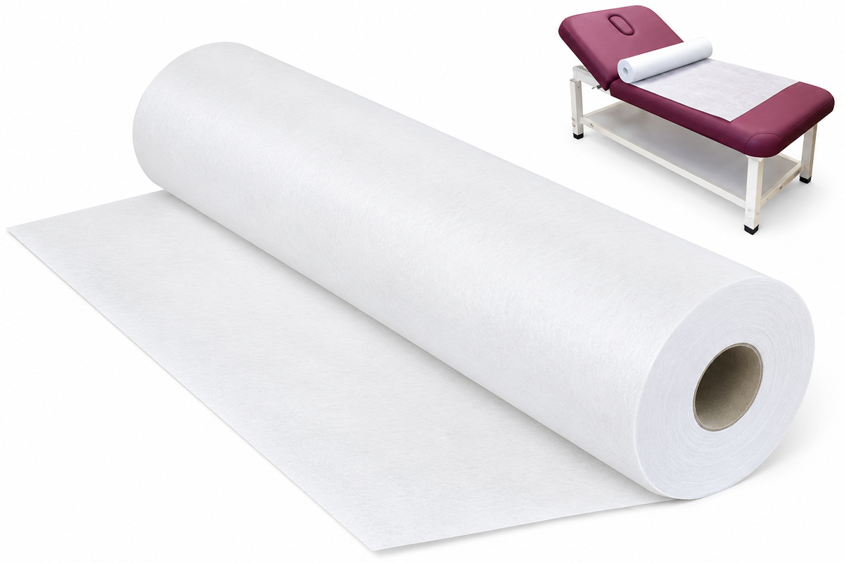 Professional Disposable Non-Woven Roll chariot-Bed White 80cm x 180cm-900 Meter