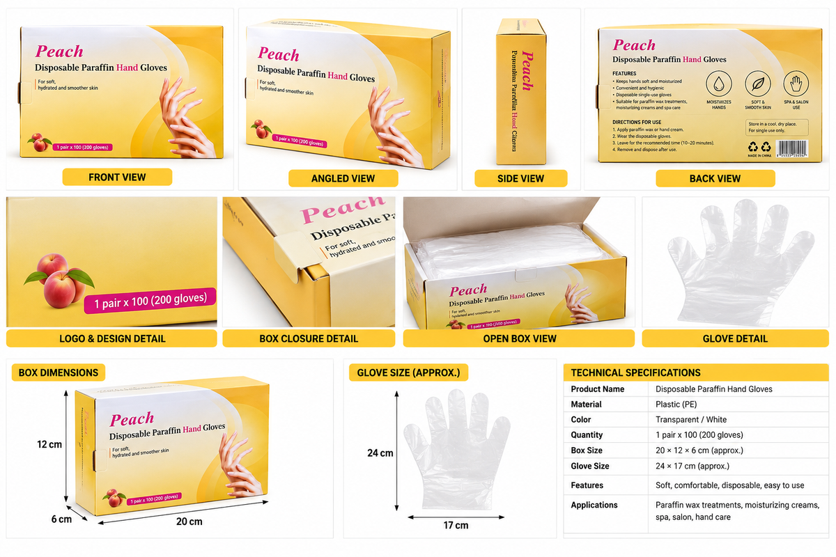 Disposable Paraffin Gloves Hand Spa Treatment Gloves