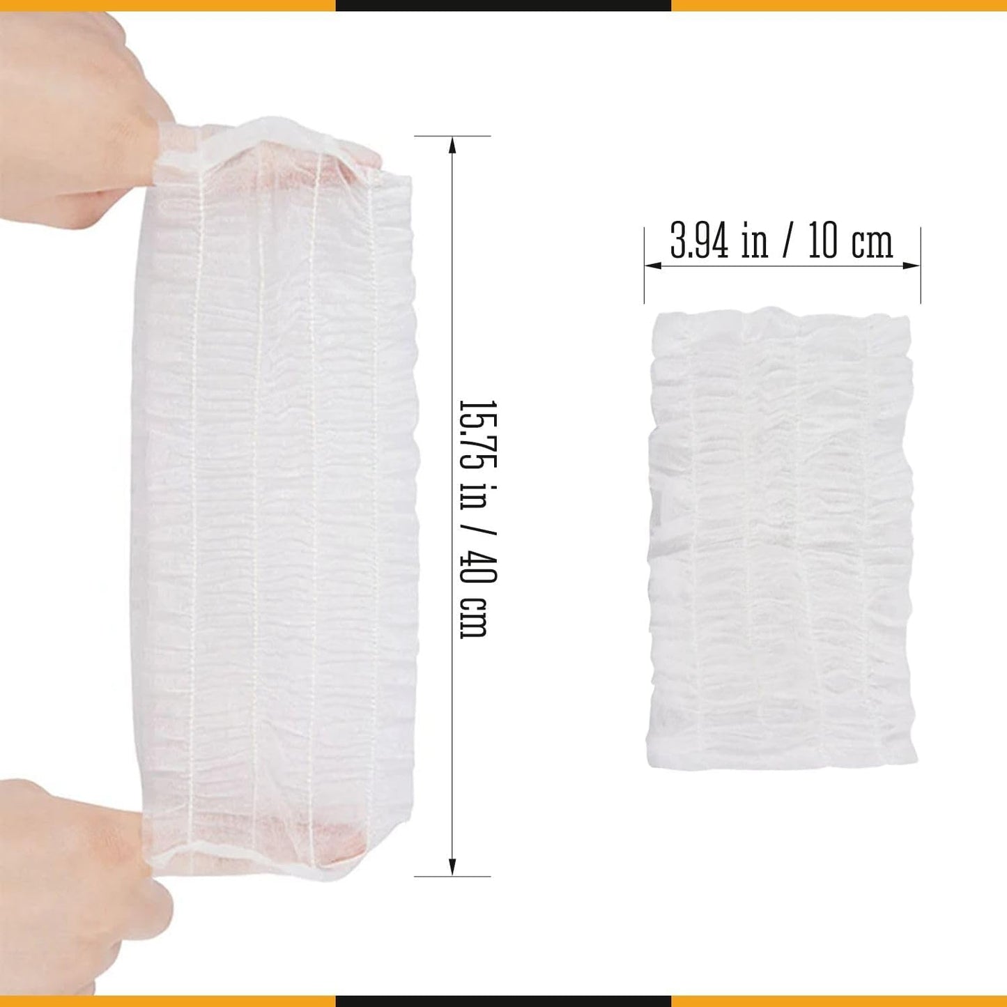 Disposable Headband Cosmetic Hair Band Women's Spa Headband Non-Woven Hair Band Elastic 100 pics