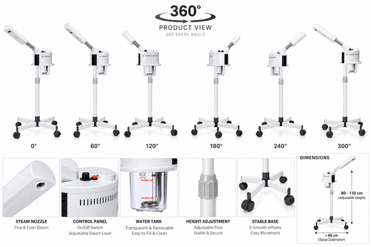 Professional Facial Steamer with Adjustable Stand