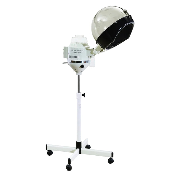 Hair dryer with a round nozzle on a white background