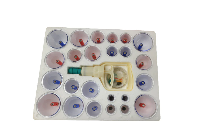 HIJAMA Vacuum Cupping Set for Health Care Portable Body Relaxation Massager & Manual Therapy Cups Traditional Chinese Therapy Cupping Kit 24Pcs
