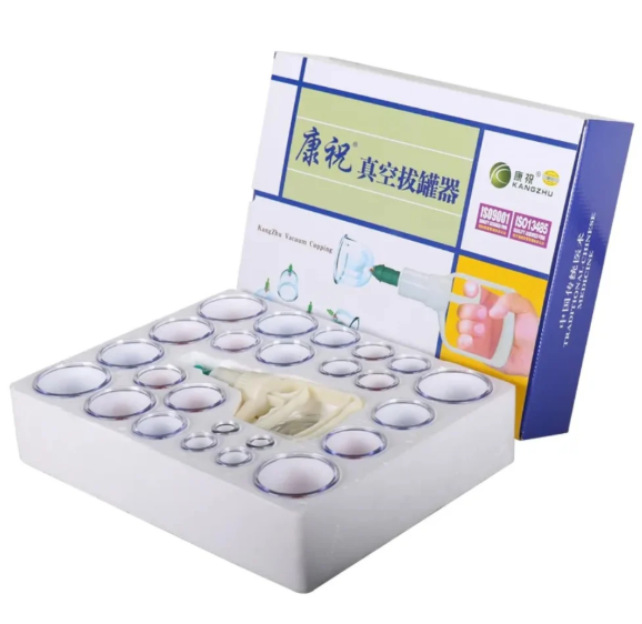 HIJAMA Vacuum Cupping Set for Health Care Portable Body Relaxation Massager & Manual Therapy Cups Traditional Chinese Therapy Cupping Kit 24Pcs