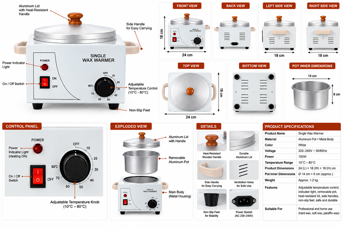 Depilatory Single Wax Warmer – Professional Wax Heater