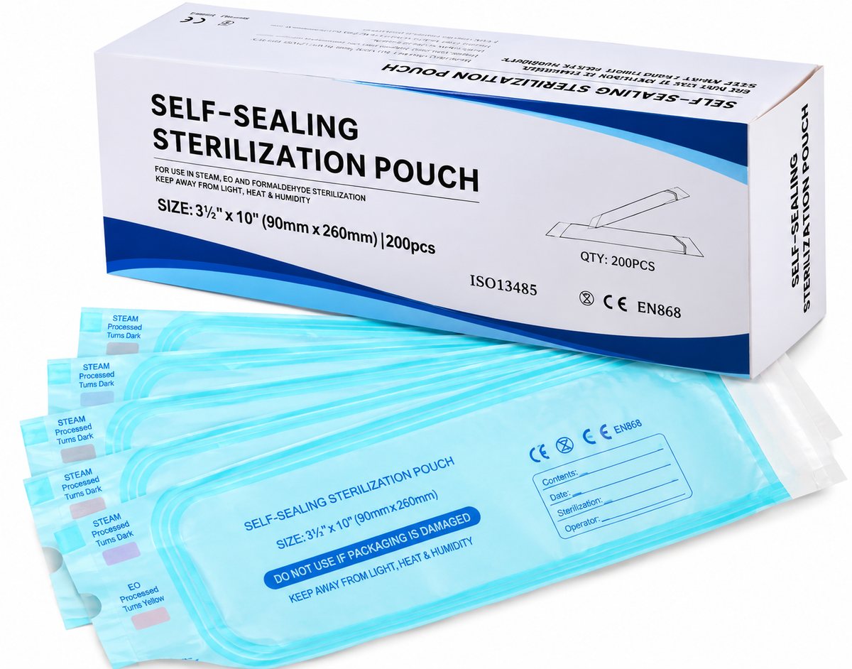 La Perla Tech Medical & Salon Sterilization Bags 200 Self-Sterilization Pouches