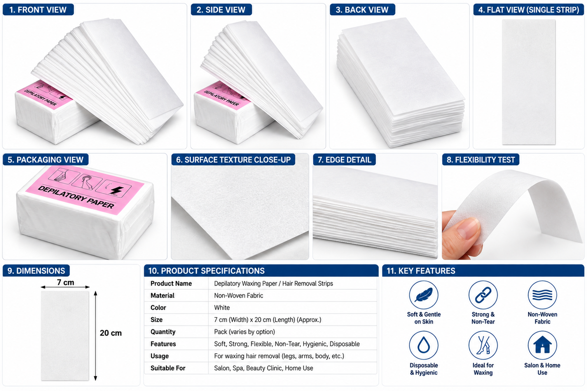 Hair Removal Paper Non-Woven Wax Strip (100pcs)