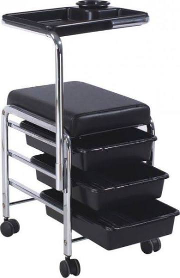Professional Manicure Trolley with Seat & Storage Drawers
