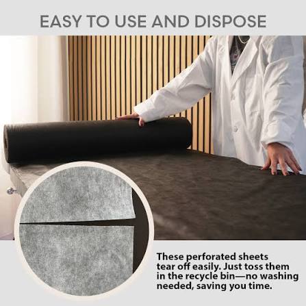 La Perla Tech Disposable Perforated Non-Woven Table Cover 80 × 180 cm – 1 Roll (50 Sheets)