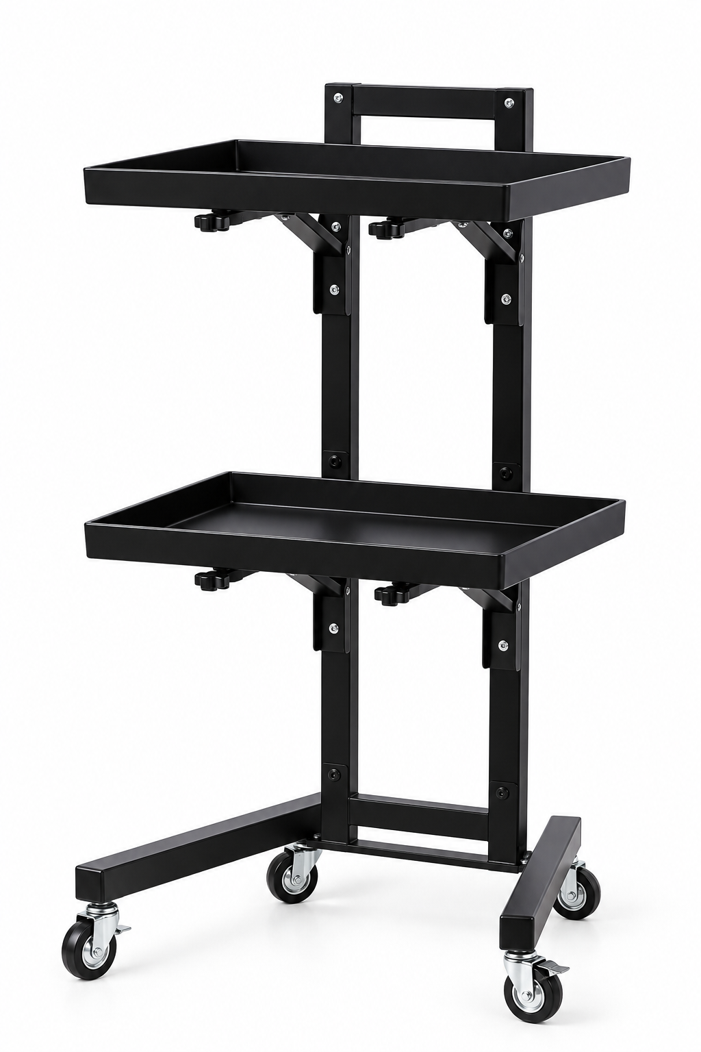 Professional Rolling Salon Trolley with Acrylic Trays