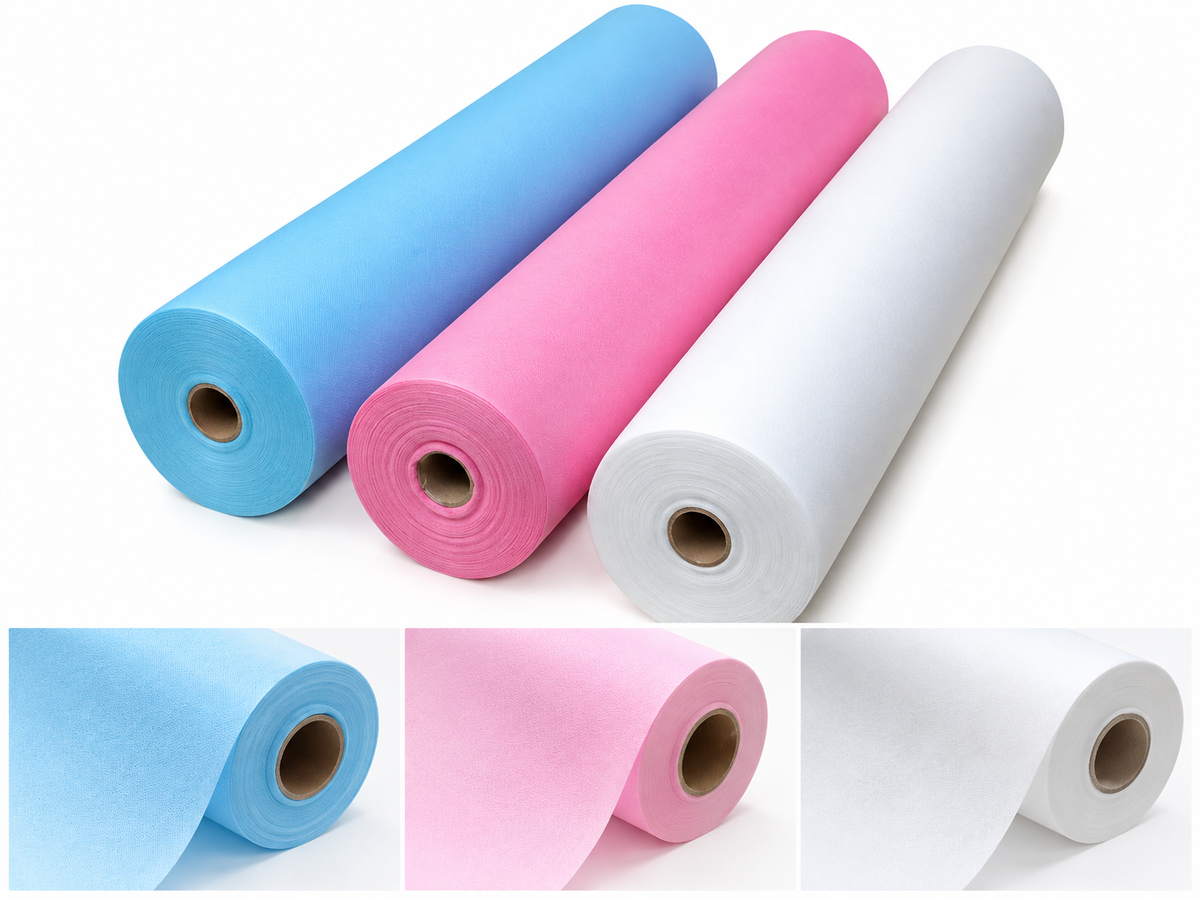 Professional Disposable Non-Woven Roll chariot-Bed White 80cm x 180cm-900 Meter