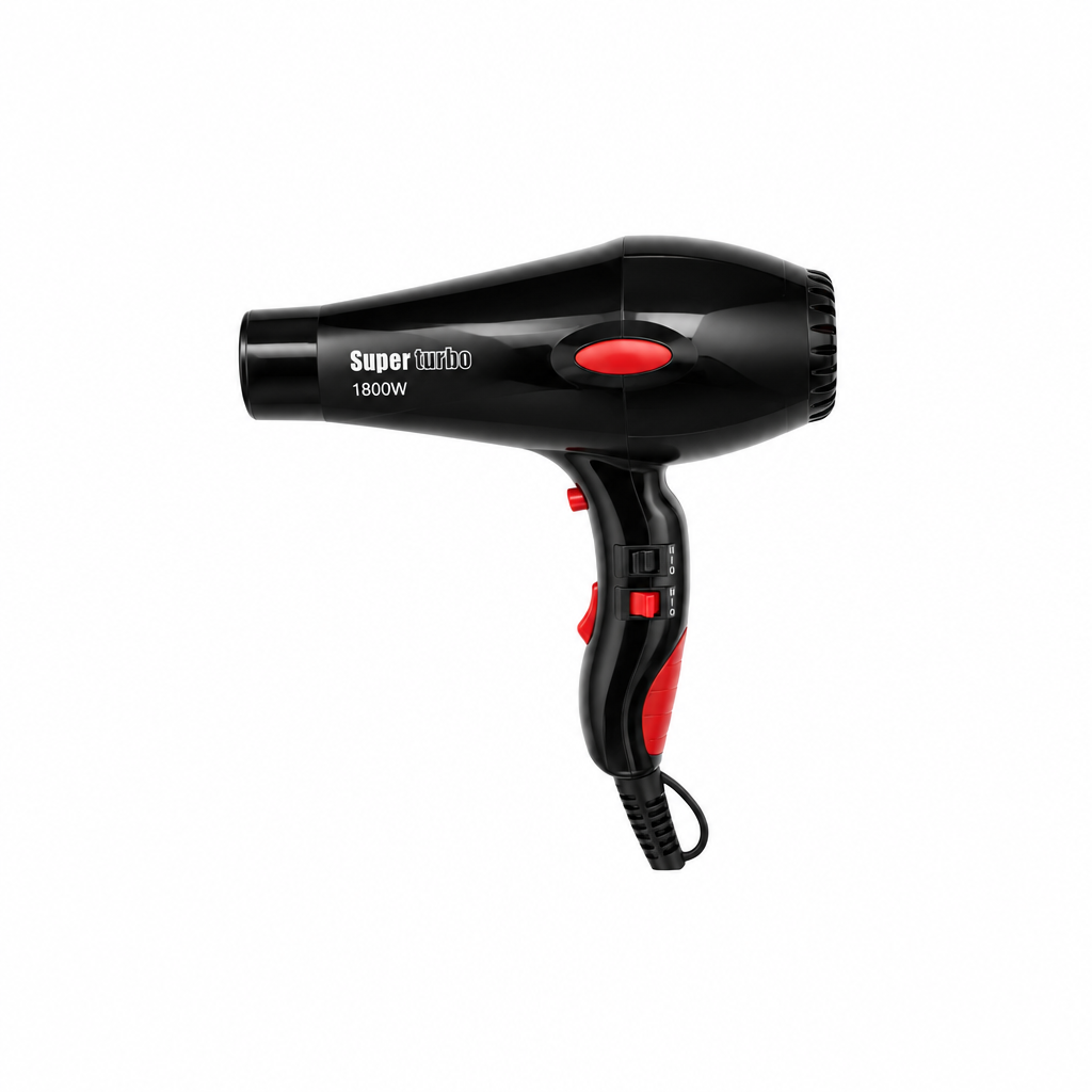 Black hair dryer on a gradient background with 'ELISSAR' branding.