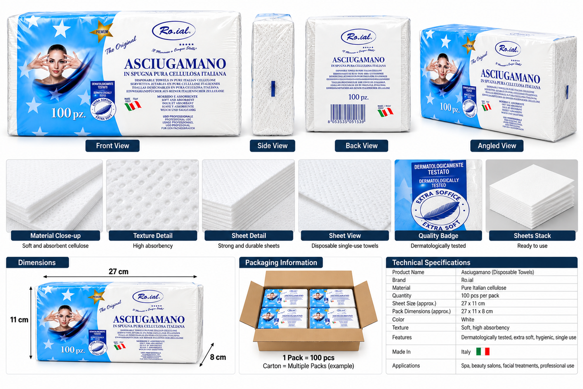 Roial Disposable Salon Towels – 100 Sheets