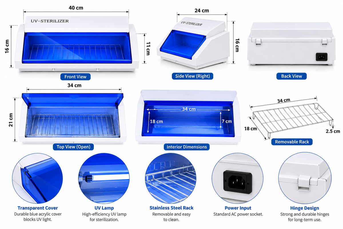 Disinfection Ultraviolet Uv Sterilizer Cabinet For Beauty Salon Plastic Use