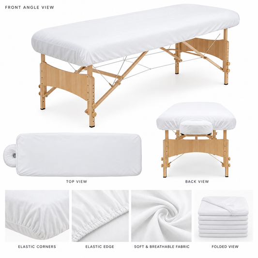 Disposable Massage Table Sheets – Non-Woven Fitted Bed Covers, 10 Pieces