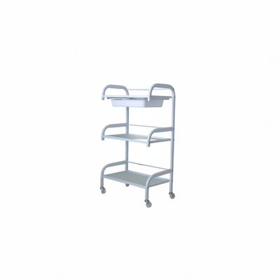 La Perla Tech Professional Hair Dye Trolley Salon Color Storage Cart Glass 350A