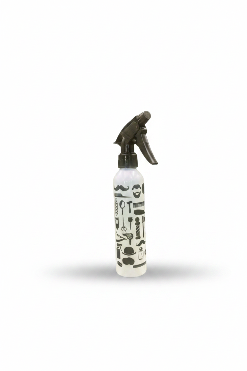 barber-themed spray bottle