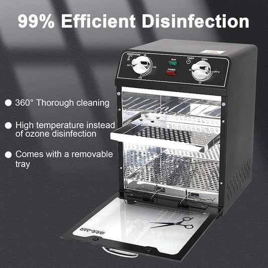 La Perla Tech Professional Sterilizing Cabinet with Adjustable Heat Settings & Glass Door