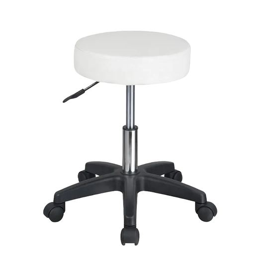 Salon Swivel Small Round Massage Stool – Office, Beauty & Home Chair White