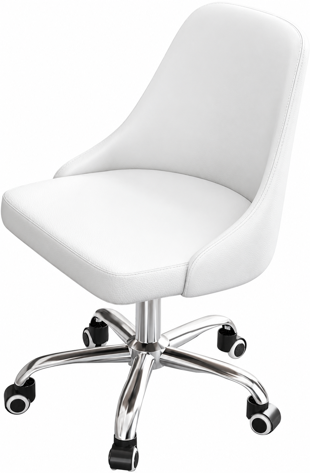 Salon Stool Swivel seat Chair Adjustable Rolling Salon Stool White 262
